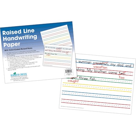 Barker Creek Raised Line Handwriting Paper, 50 sheets/Package 5503